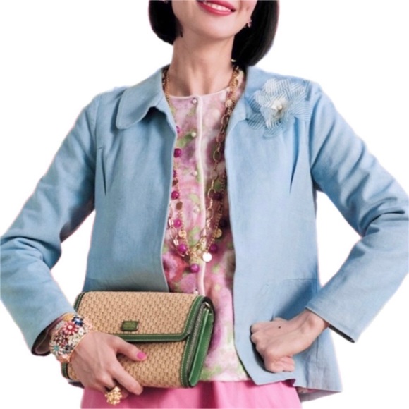 Frances Valentine Light Blue Blazer - Picture 1 of 6